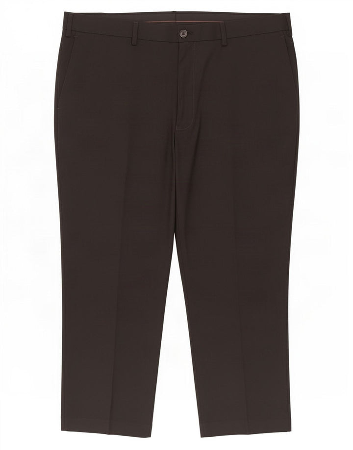 Marks & Spencer Herre Slim Cropped Trousers W38 L25 Sort Polyester