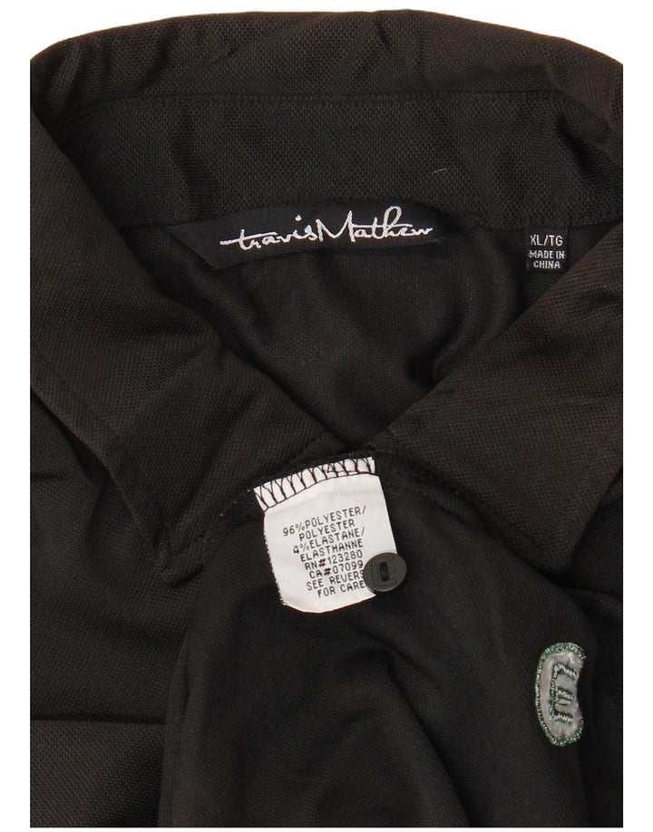 TRAVIS MATHEW Herre grafisk poloshirt XL Sort Colourblock Polyester