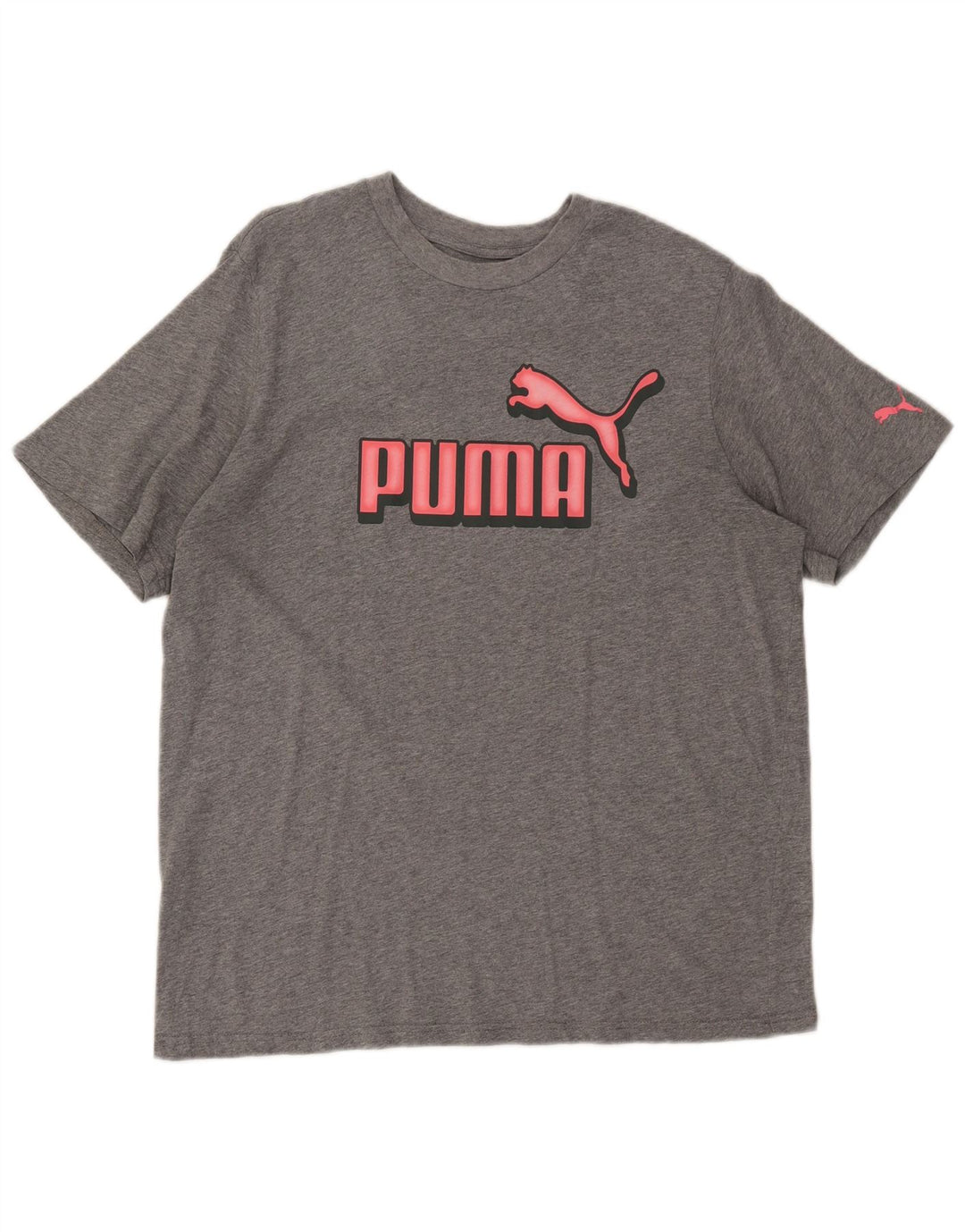 PUMA Grafisk T-shirt top til mænd, stor grå