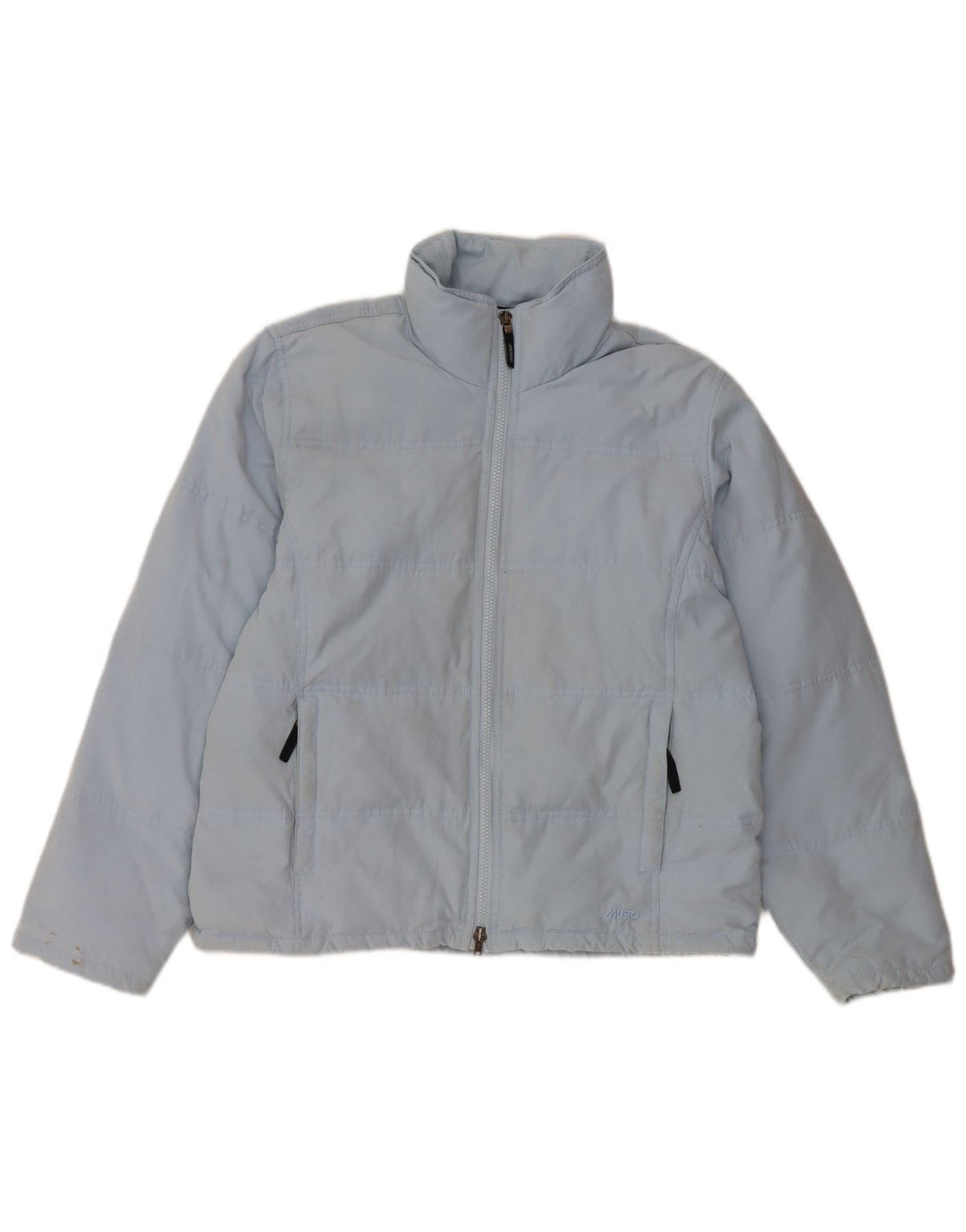 MUSTO polstret jakke til kvinder UK 14 Stor blå nylon