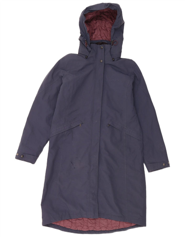 Rohan Dame Hætte Oversized Parka Jacket UK 10 Small Navy Blue