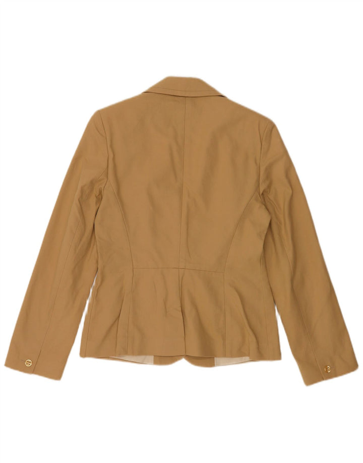 Oasis Dame 1 Knap Blazer Jacket UK 10 Small Beige Bomuld
