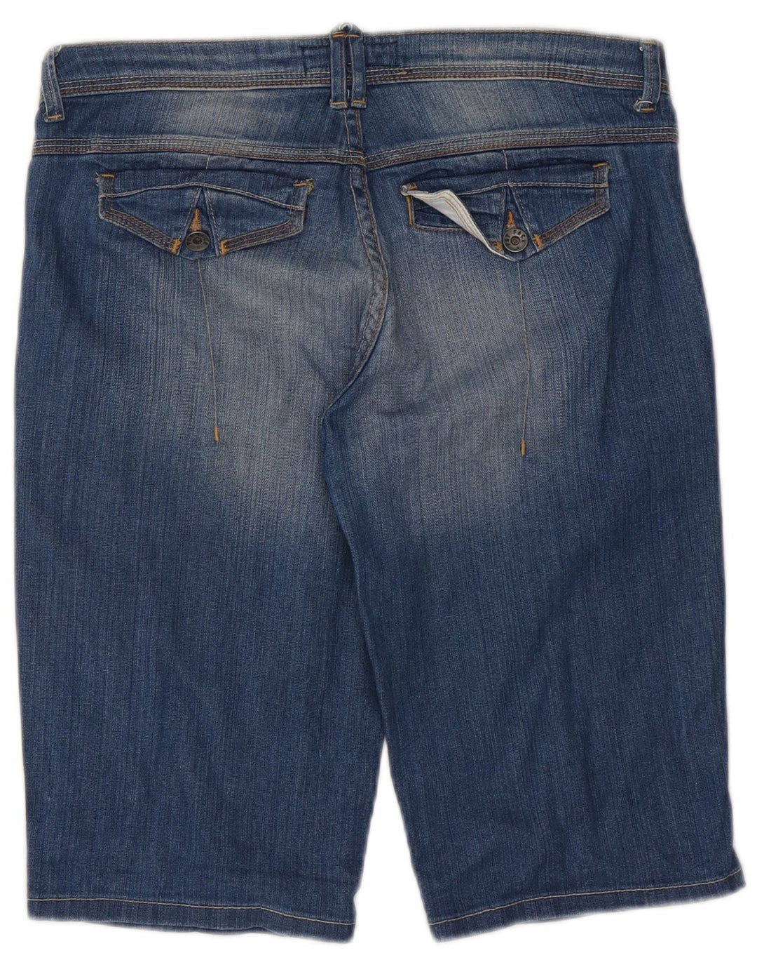 Fat Face Dame Denim Shorts UK 12 Medium W32 Blå Bomuld