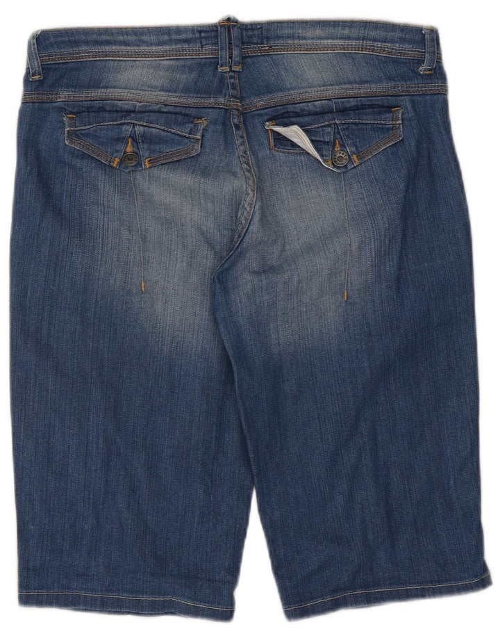Fat Face Dame Denim Shorts UK 12 Medium W32 Blå Bomuld