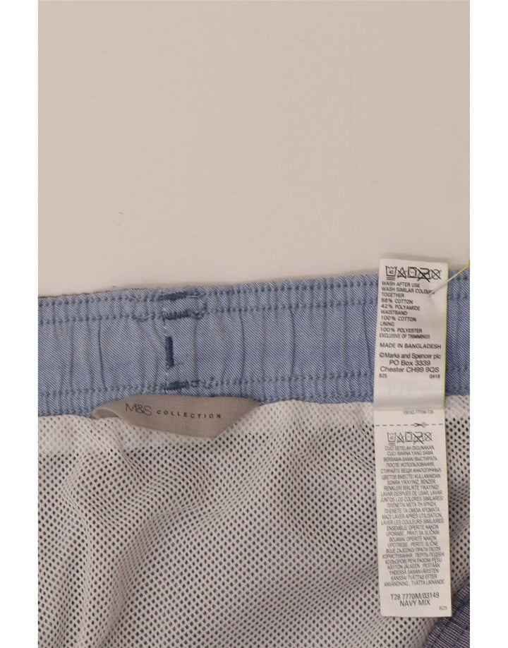 Marks & Spencer Badeshorts til mænd store blå bomuld