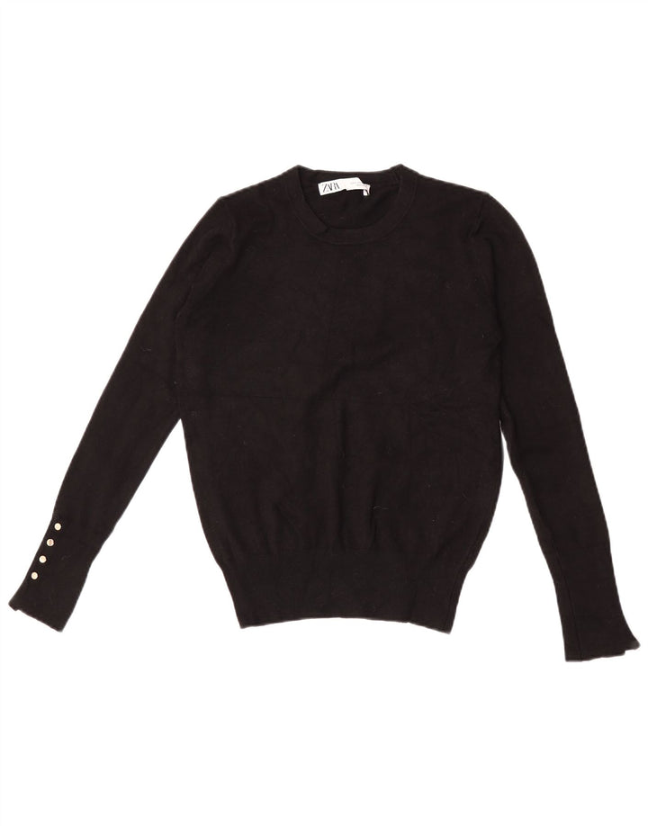 Zara Dame sweater med rund hals DK 10 Lille sort