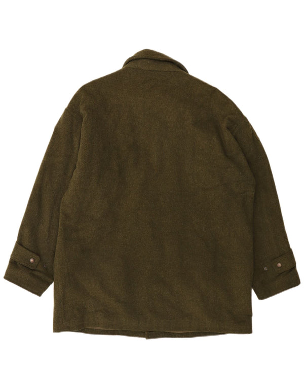 Himalaya Herre De Luxe Overfrakke UK 38 Medium Khaki Wool