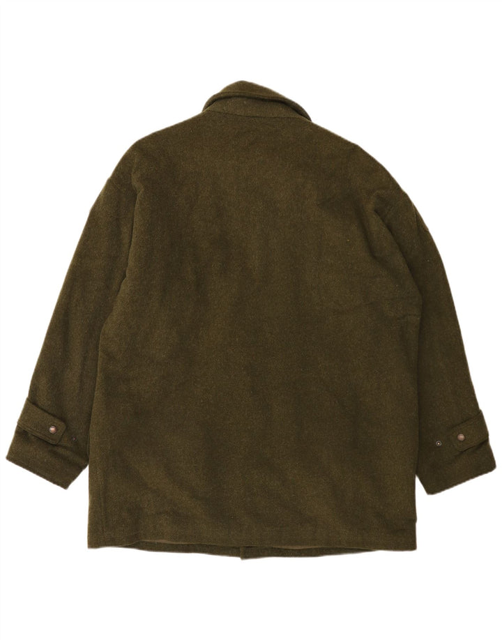 Himalaya Herre De Luxe Overfrakke UK 38 Medium Khaki Wool