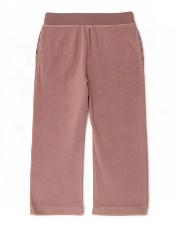 Marks & Spencer Womens Wide Leg Velour Træningsdragt Bukser UK 16 Large Pink