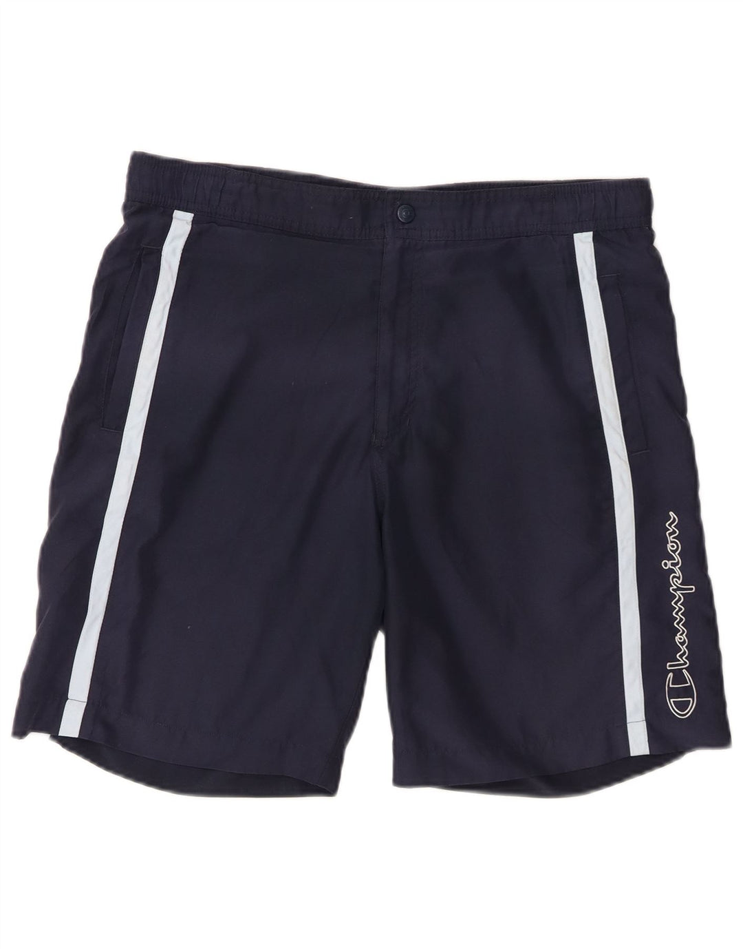Champion Herre grafiske sportsshorts Medium Marineblå Colourblock Polyester