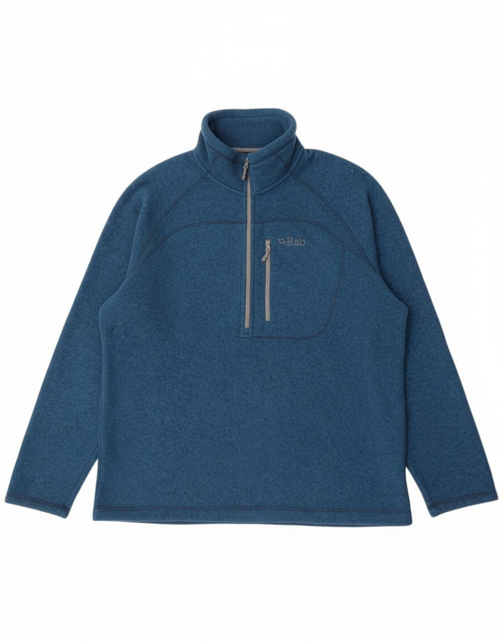 Rab Sweatshirt med lynlås til mænd XL Blå Flecked