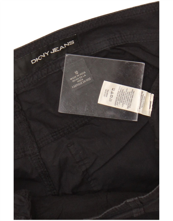 DKNY Womens Casual Shorts US 10 Large W34 Black Bomuld