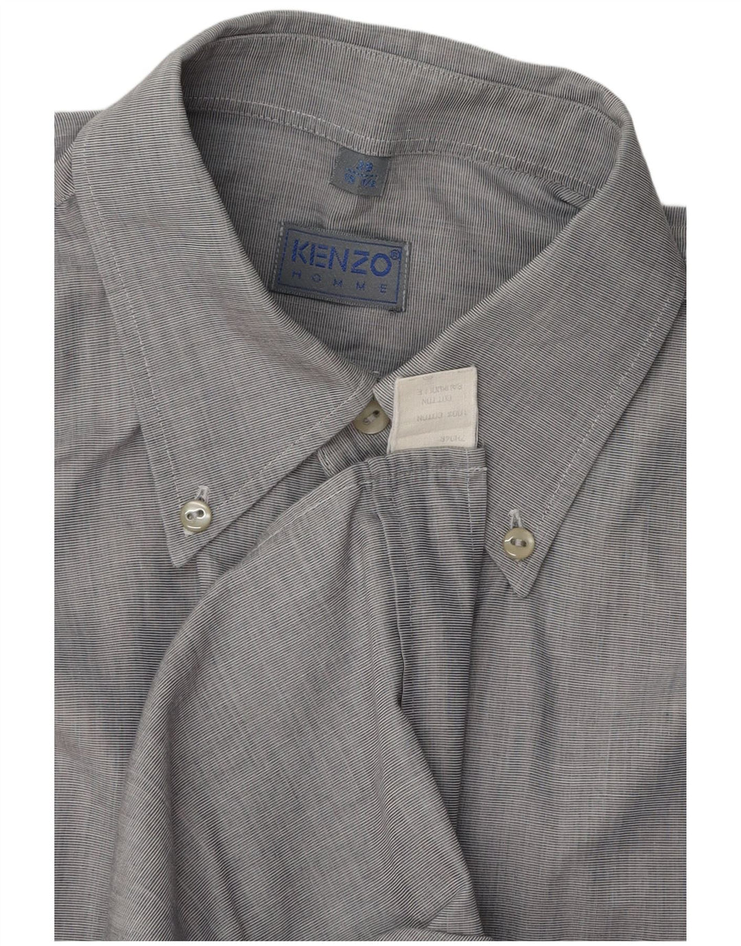 Kenzo Herreskjorte str. 39 15 1/2 Medium Grå Bomuld