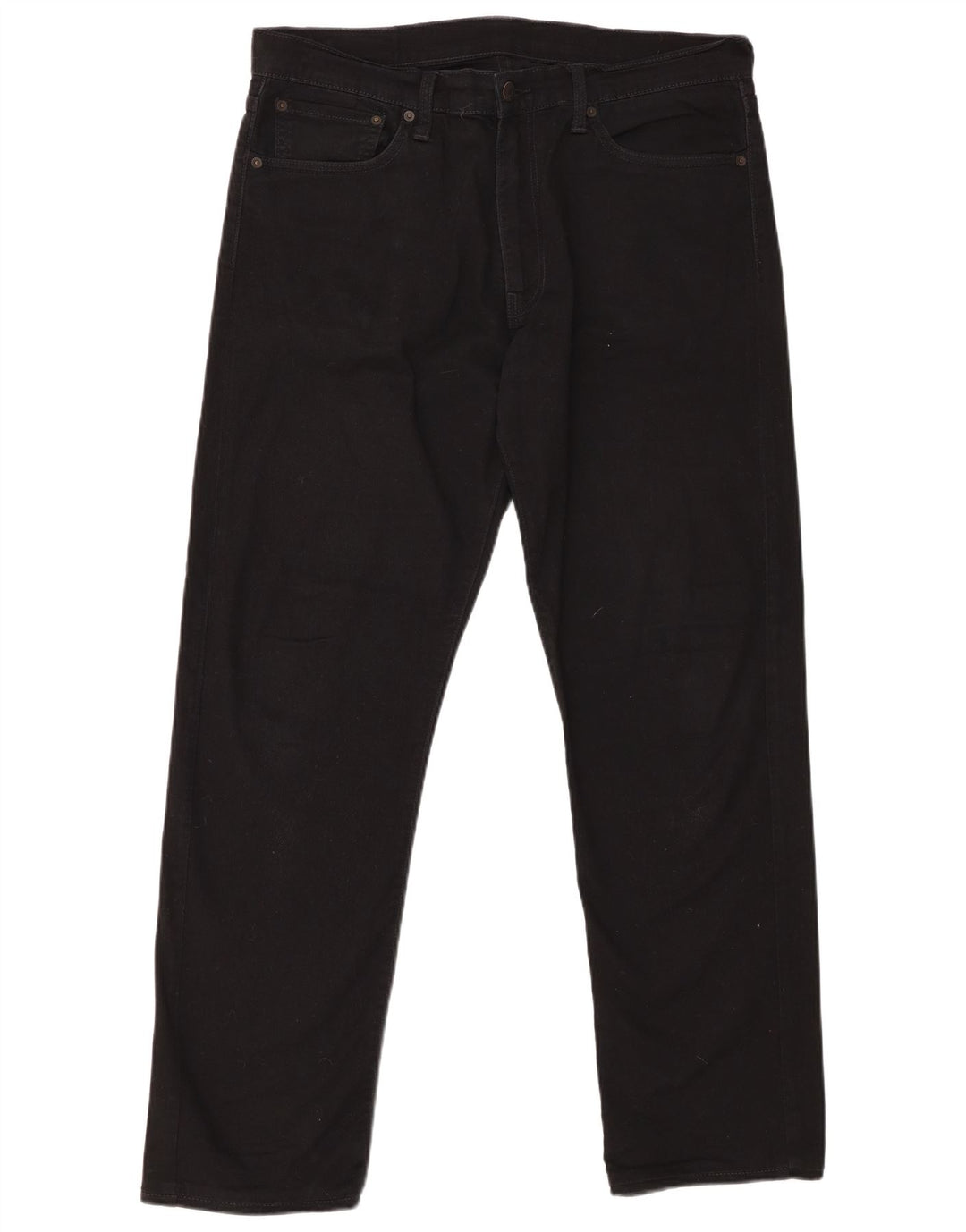 LEVI'S Herre 504 Straight Jeans W36 L32 Sort Bomuld