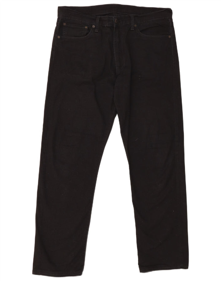 LEVI'S Herre 504 Straight Jeans W36 L32 Sort Bomuld