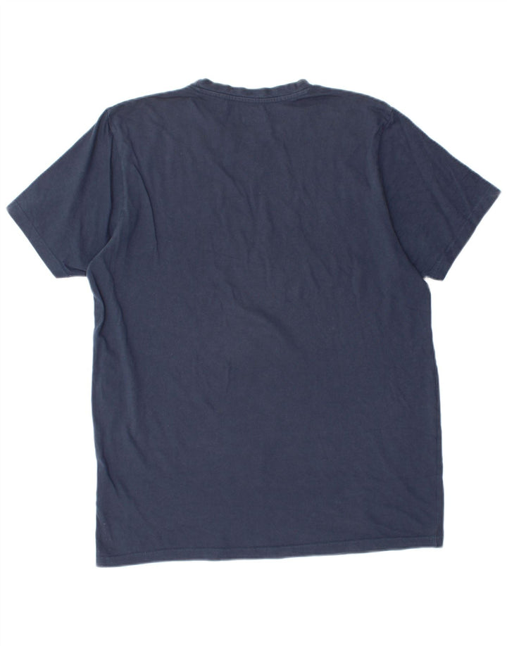 Ellesse Herre Grafisk T-Shirt Top Stor Marineblå Bomuld