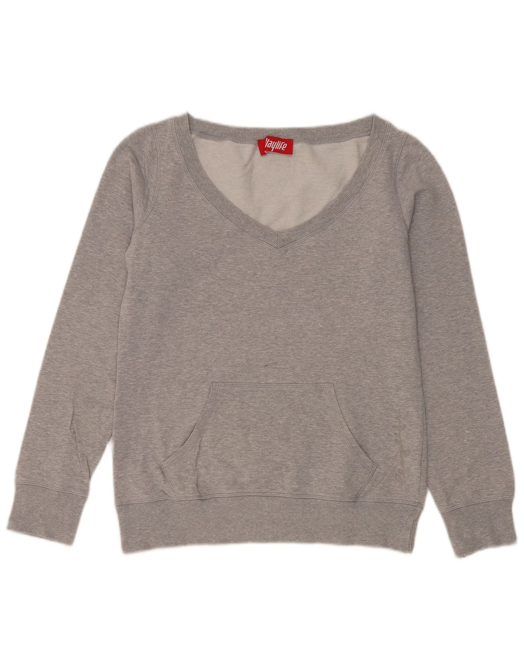 Playlife Dame Sweatshirt Jumper UK 14 Medium Grey Bomuld