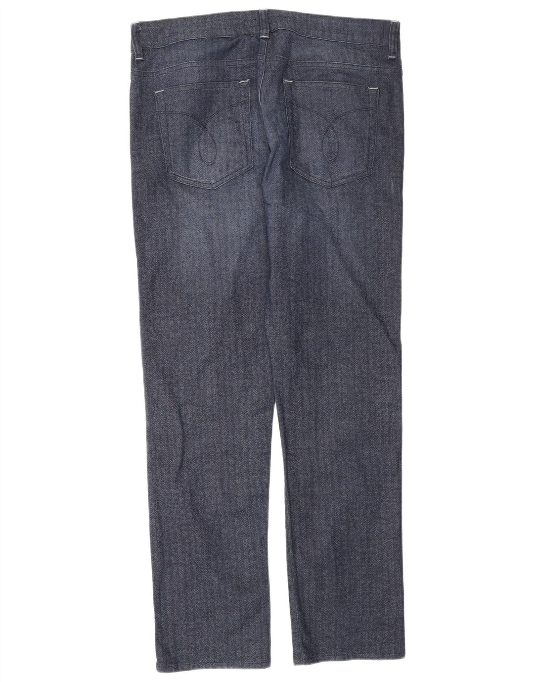 Calvin Klein Herre Regular Casual Bukser W34 L31 Marineblå sildeben