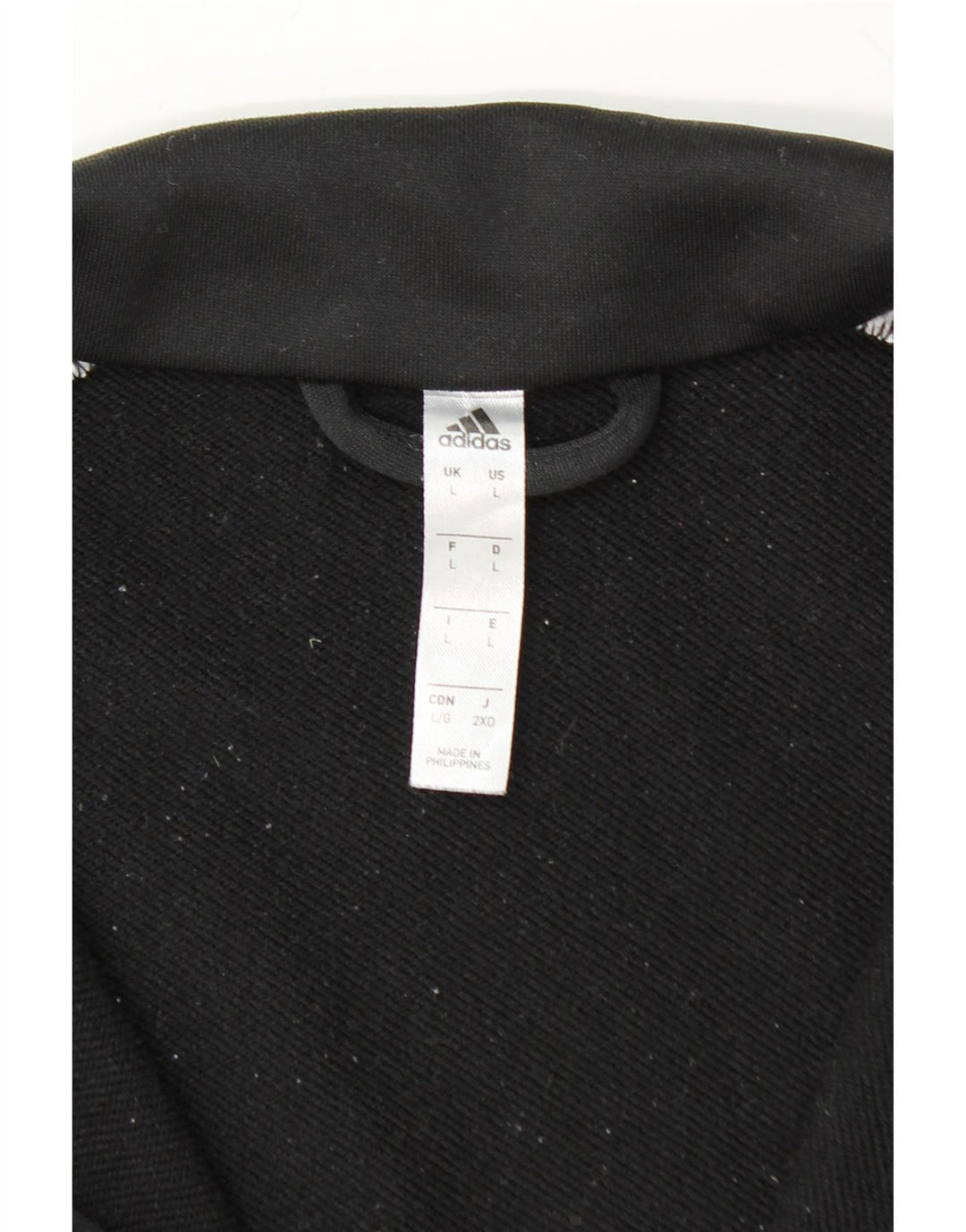 ADIDAS Mens Tracksuit Top Jacket Large Black Colourblock Polyester