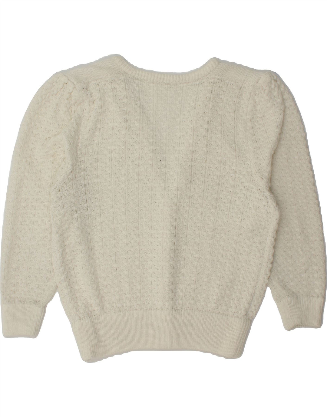 VINTAGE Womens Cardigan Sweater UK 18 XL White Vintage Vintage and Second-Hand Vintage from Messina Hembry 