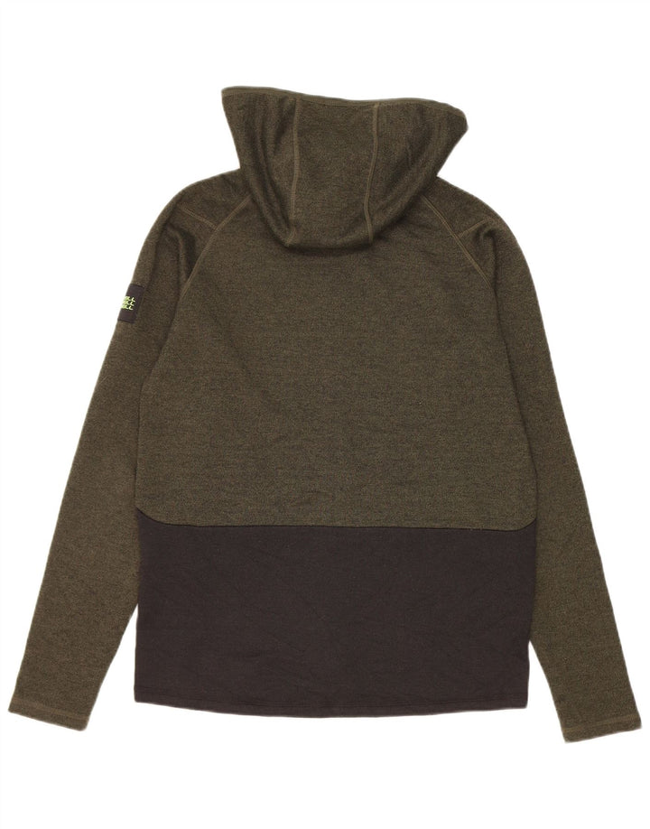 O'Neill hættetrøje med lynlås til drenge 14-15 år Khaki Colourblock Polyester