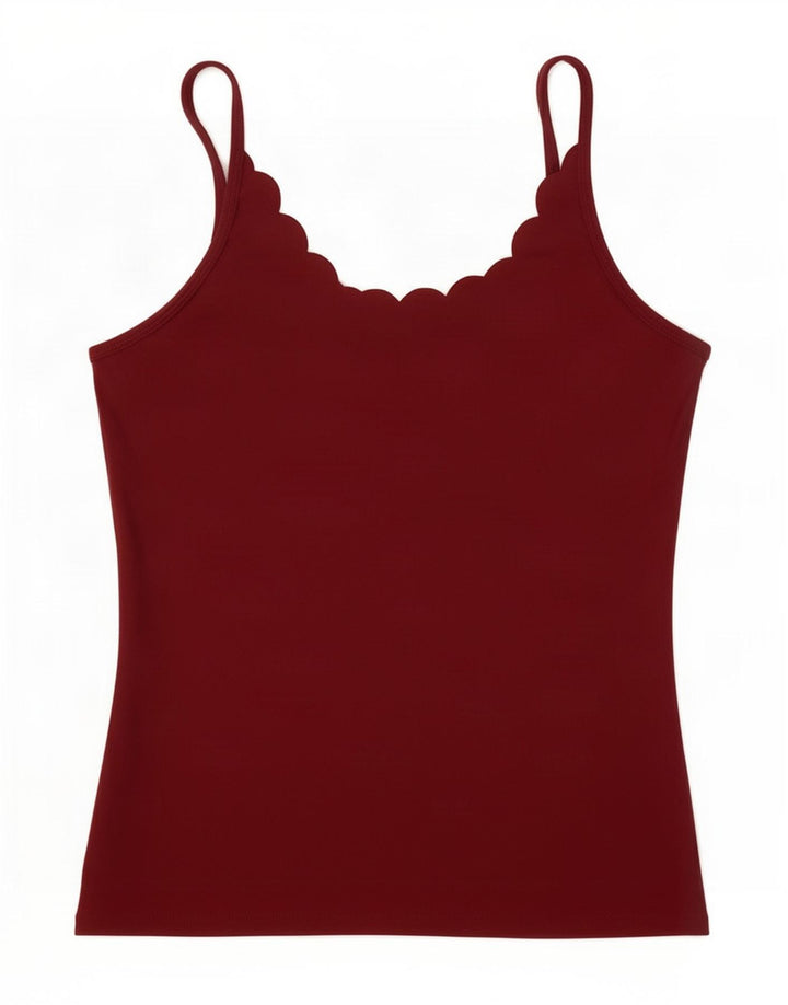 Ellesse Dame Cami Top UK 12 Medium Maroon Polyamid