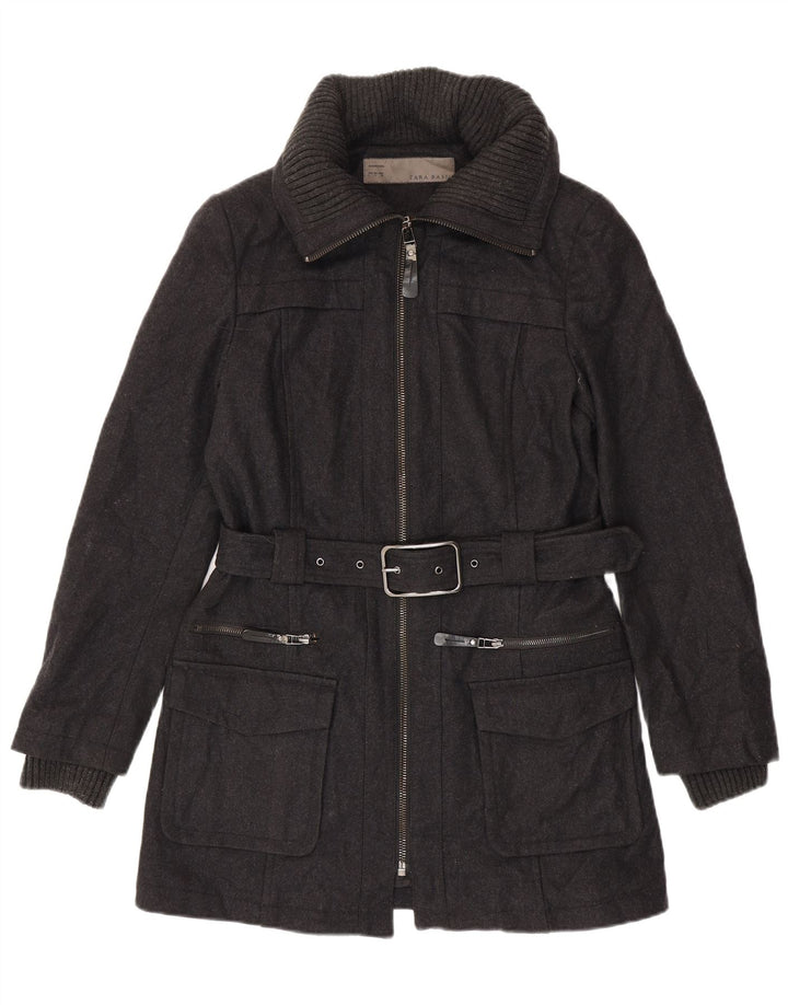 Zara Dame Overfrakke UK 16 Large Grå
