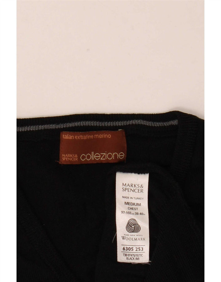 Marks & Spencer Herrevest Tank Top Medium Sort Merinould