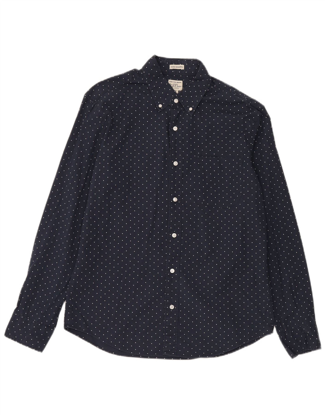 J. Crew Herre Slim Fit skjorte Medium Marineblå Polka Dot Bomuld