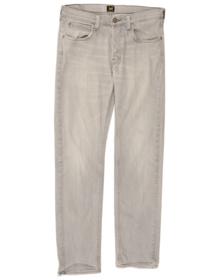 Lee Mens Daren Straight Jeans W32 L32 Grå Bomuld