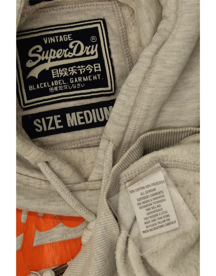 Superdry Grafisk hættetrøje til mænd mellemgrå bomuld