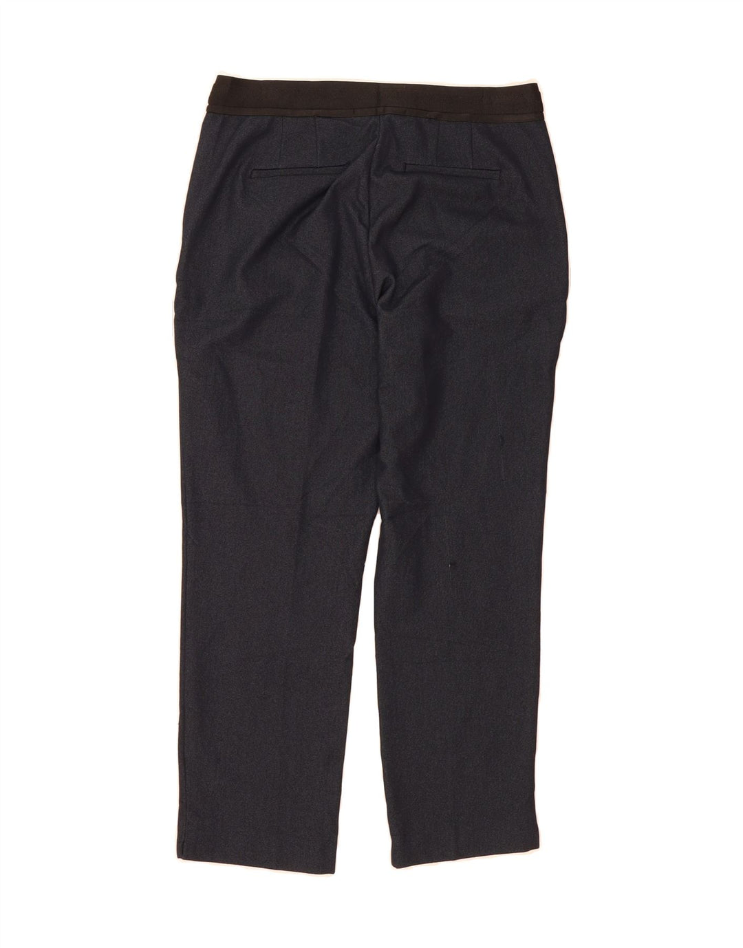 ZARA Womens Straight Chino Trousers Large W32 L27 Navy Blue Polyester Vintage Zara and Second-Hand Zara from Messina Hembry 