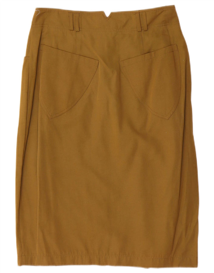 Vintage kvinders blyantnederdel EU 38 Medium W28 Khaki Polyester