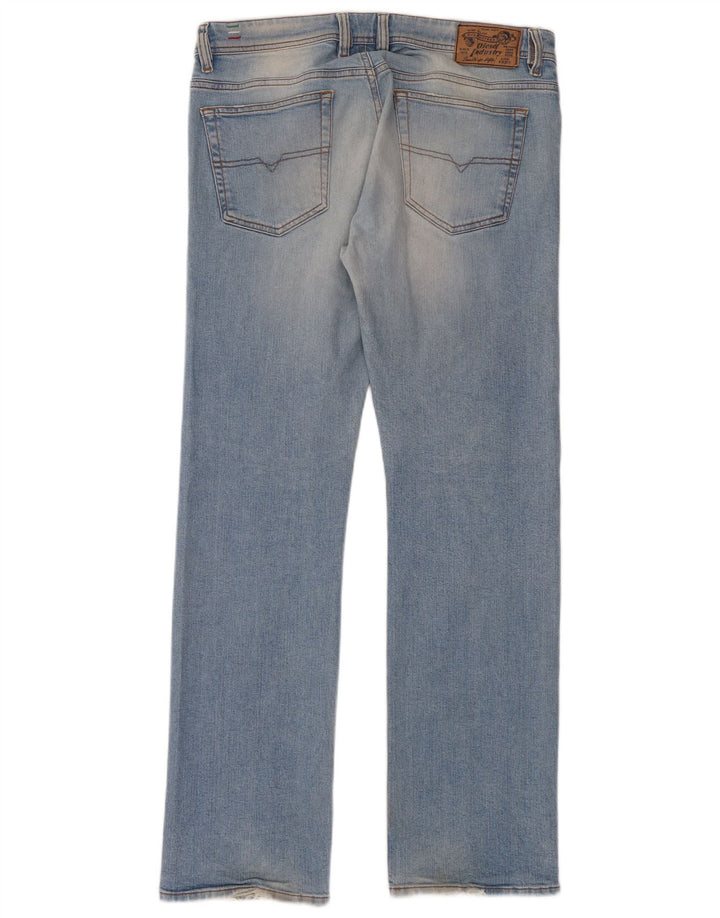 Diesel Herre Viker Straight Jeans W34 L32 Blå Bomuld