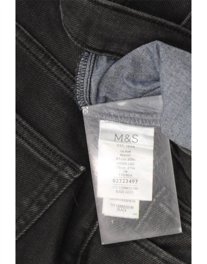 Marks & Spencer Herre Slim Jeans W32 L31 Sort Bomuld