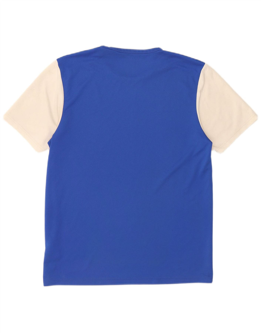 Adidas Herre Climalite T-Shirt Top Medium Blue Colourblock Polyester