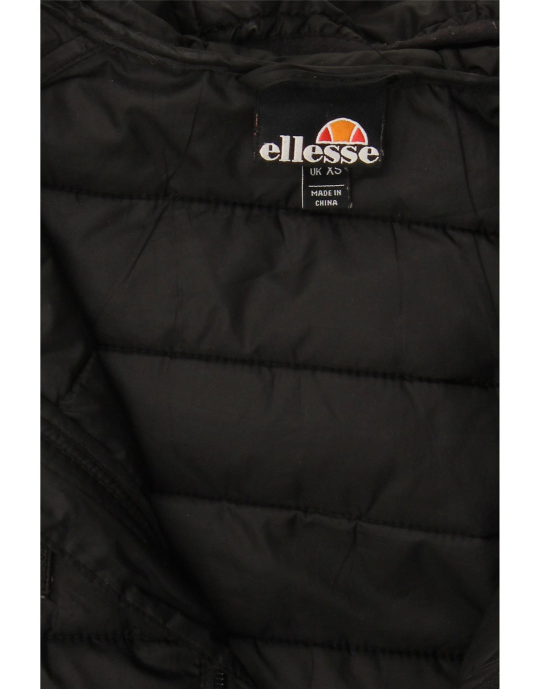 ELLESSE Polstret hættejakke til mænd UK 34 XS Sort polyester