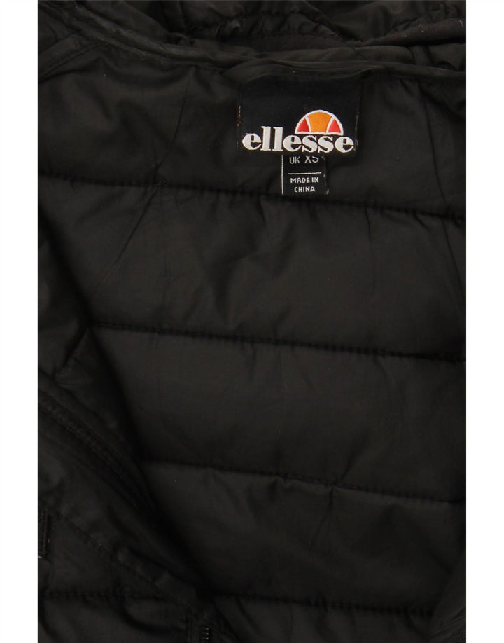 ELLESSE Polstret hættejakke til mænd UK 34 XS Sort polyester