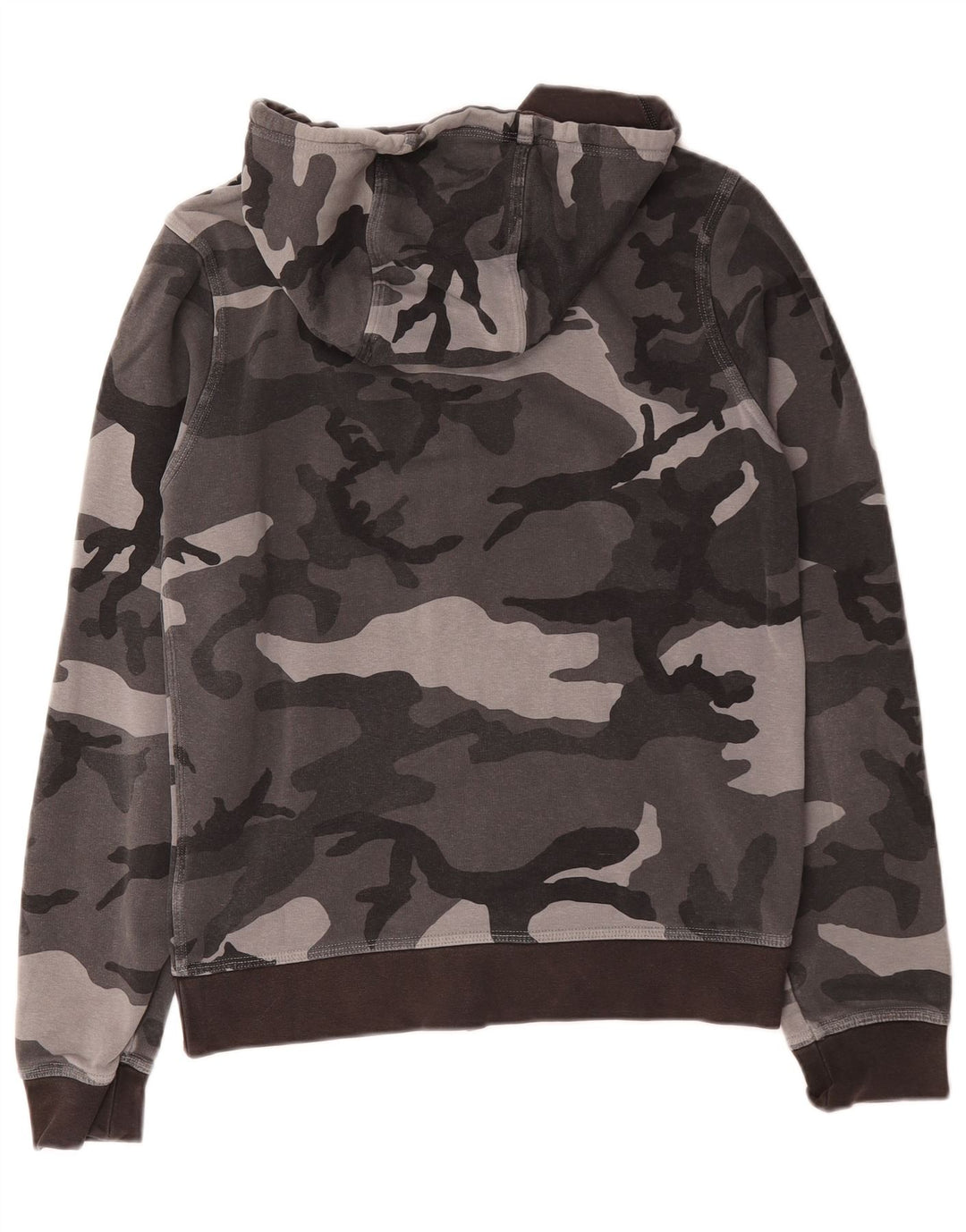 Nike Hættetrøje med lynlås til mænd, lille grå camouflage bomuld