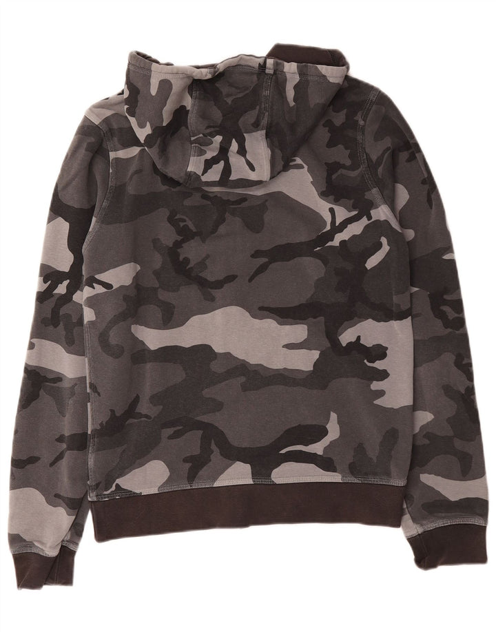 Nike Hættetrøje med lynlås til mænd, lille grå camouflage bomuld