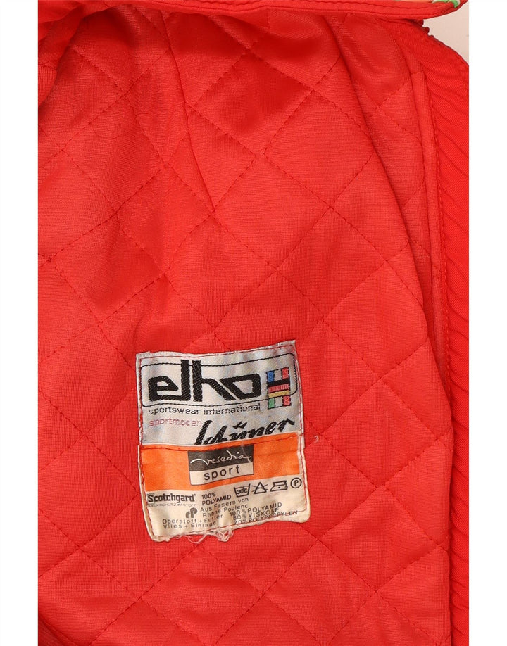 ELHO Mens Racer Jacket UK 38 Medium Red Polyamide Vintage Elho and Second-Hand Elho from Messina Hembry 