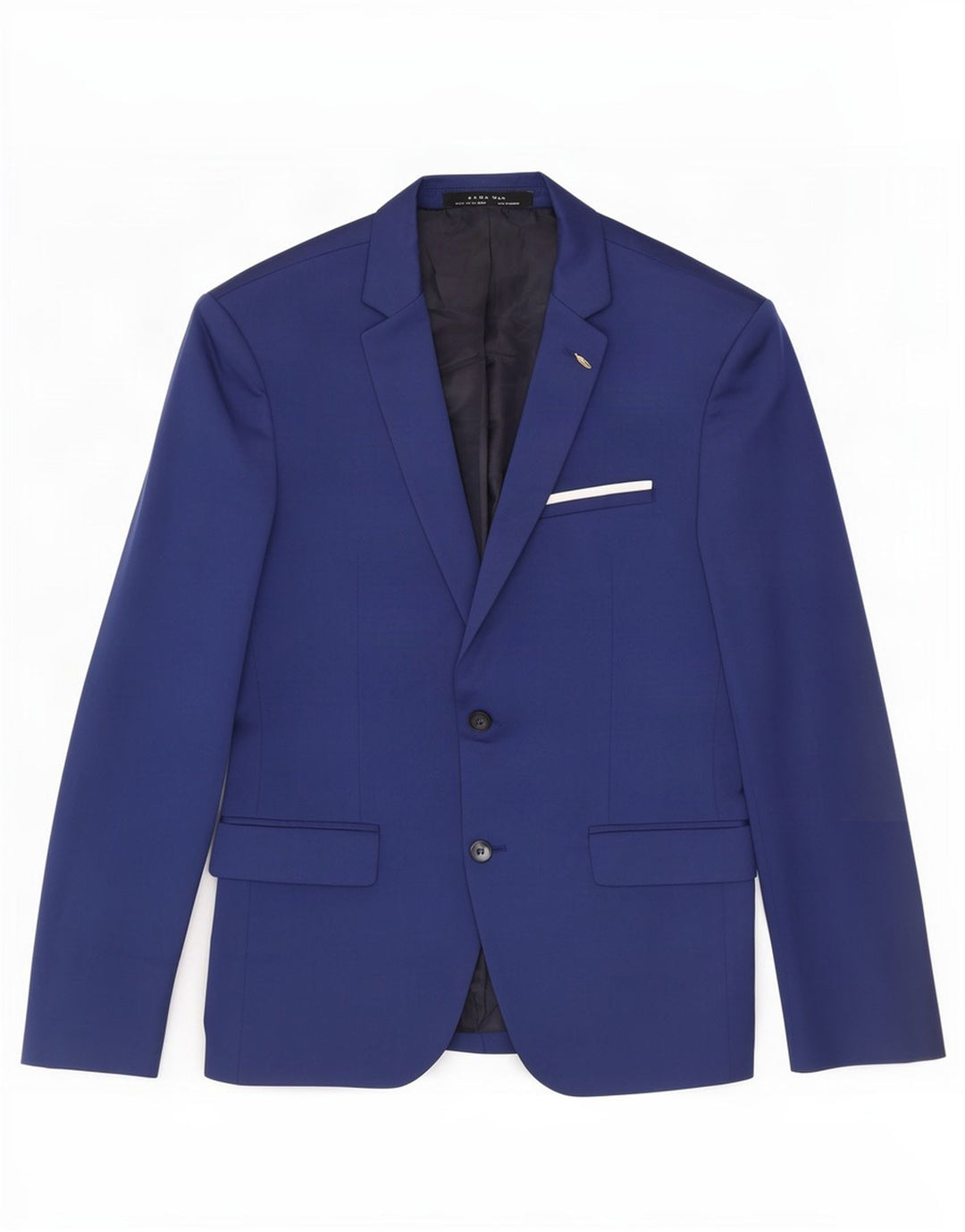Zara Herre 2-knaps blazerjakke EU 52 Large Blue