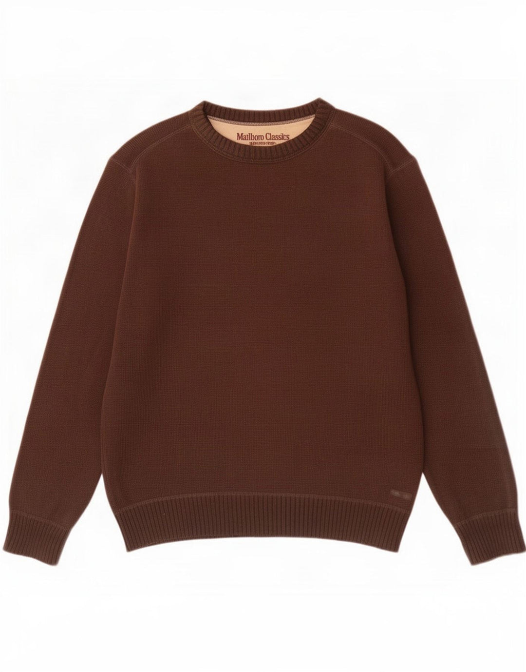 Marlboro Classics Herre Crew Neck Jumper Sweater Stor Brun
