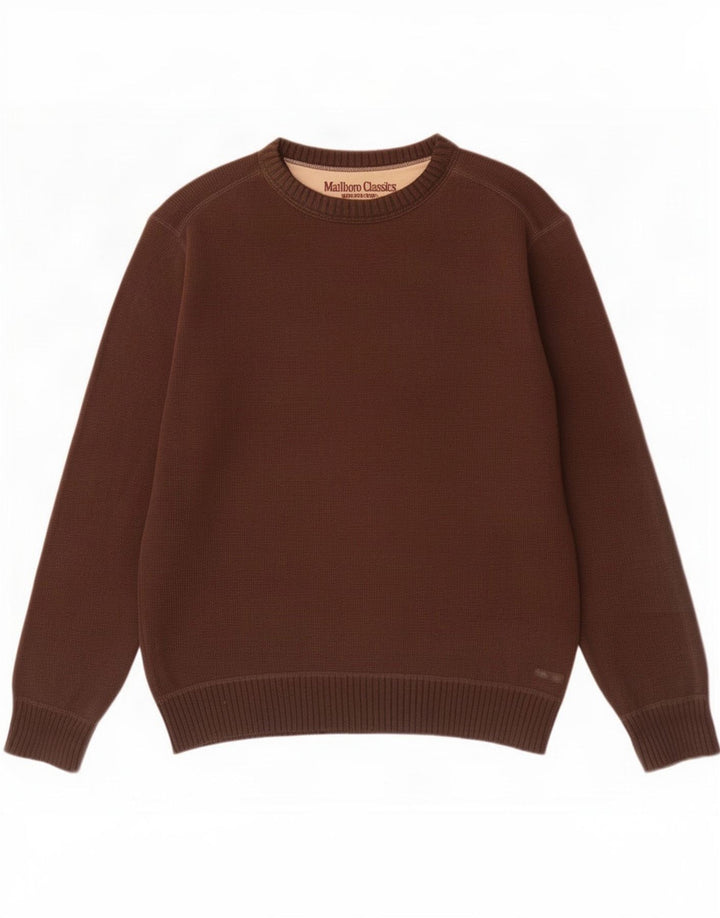 Marlboro Classics Herre Crew Neck Jumper Sweater Stor Brun