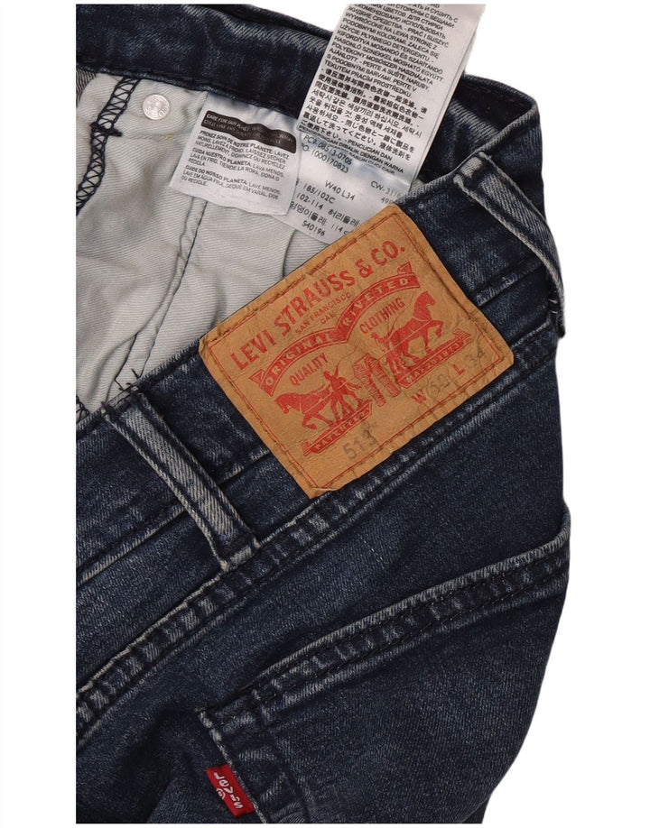 Levi's Herre 513 Slim Straight Jeans W40 L27 Blå Bomuld