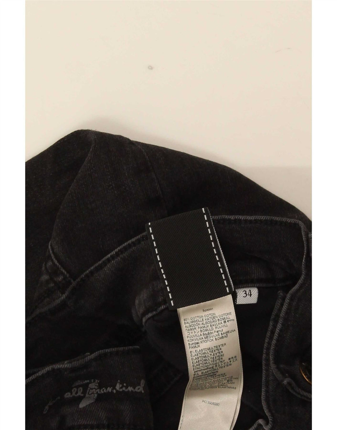 7 For All Mankind Herre Slim Jeans W34 L32 Sort Bomuld