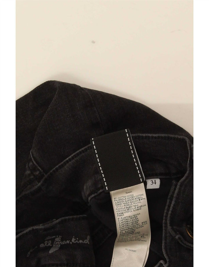 7 For All Mankind Herre Slim Jeans W34 L32 Sort Bomuld
