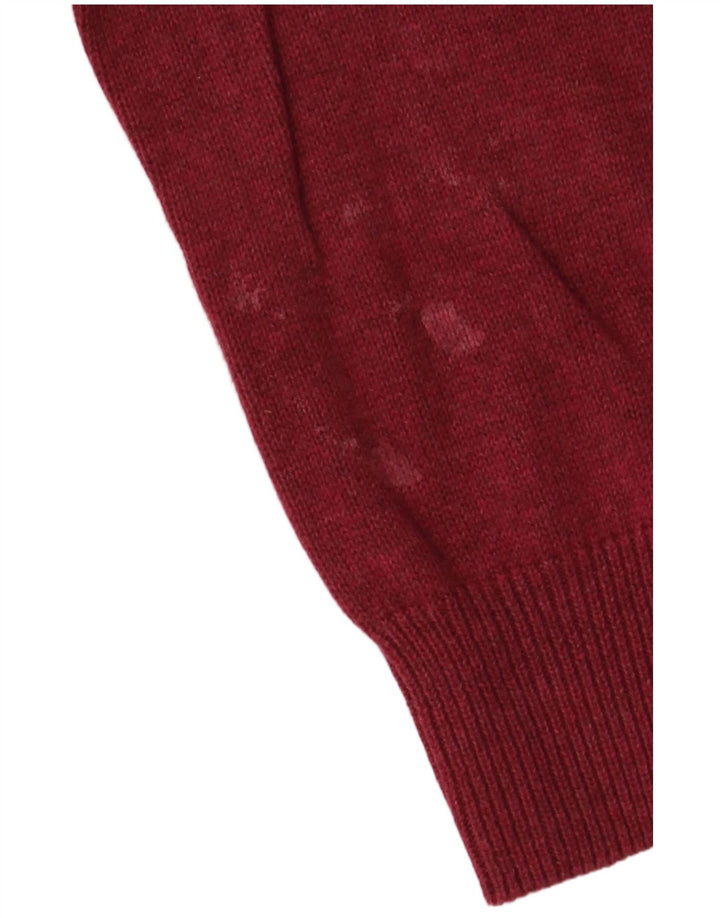 Marks & Spencer Herre V-hals sweater Medium Bourgogne bomuld