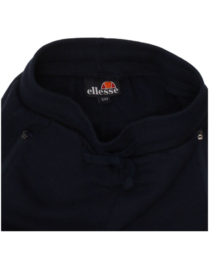 ELLESSE Boys Sport Shorts 3-4 Years  Navy Blue Cotton