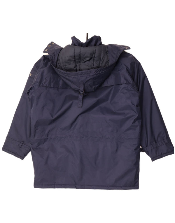 Helly Hansen Herre Hætte Oversized Polstret Frakke UK 36 Small Navy Blue